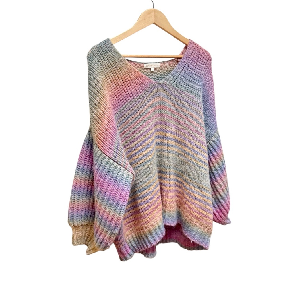LoveShackFancy Alpaca & Mohair Rio Rainbow Pullover Sweater - Picture 6 of 13